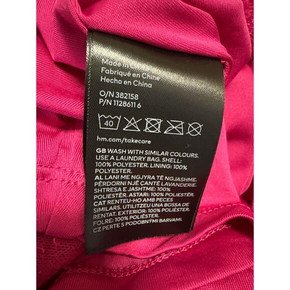 H&M Pink Sparkly Glitter Metallic Long Sleeve Cutout Mini Sweater Dress Size S - Picture 6 of 10